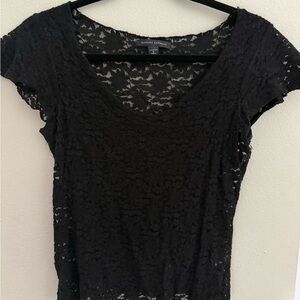 Banana Republic Black Lace Blouse